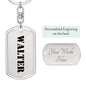 Walter - Luxury Dog Tag Keychain