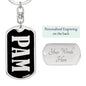 Pam v02 - Luxury Dog Tag Keychain