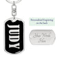 Judy v02 - Luxury Dog Tag Keychain