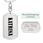 Katrina v01 - Luxury Dog Tag Keychain