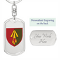 1039th Air Defence Missile Regiment (Ukraine) - Luxury Dog Tag Keychain