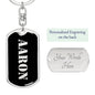 Aaron v3 - Luxury Dog Tag Keychain