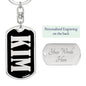 Kim v02 - Luxury Dog Tag Keychain