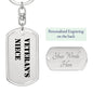 Veteran's Niece - Luxury Dog Tag Keychain