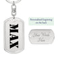 Max - Luxury Dog Tag Keychain