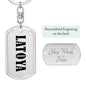Latoya v01 - Luxury Dog Tag Keychain