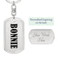 Bonnie v01 - Luxury Dog Tag Keychain