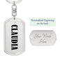 Claudia v01 - Luxury Dog Tag Keychain