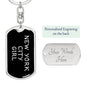New York City Girl v5 - Luxury Dog Tag Keychain