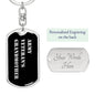 Army Veteran's Grandmother v2 - Luxury Dog Tag Keychain