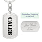 Caleb - Luxury Dog Tag Keychain