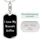 Love My Brussels Griffon v5 - Luxury Dog Tag Keychain