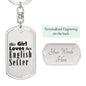 English Setter - Luxury Dog Tag Keychain