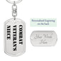 Combat Veteran's Niece - Luxury Dog Tag Keychain