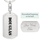 Douglas - Luxury Dog Tag Keychain