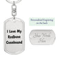 Love My Redbone Coonhound v4 - Luxury Dog Tag Keychain