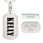 Kelly v01 - Luxury Dog Tag Keychain