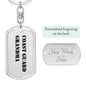 Coast Guard Grandma - Luxury Dog Tag Keychain