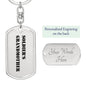 Soldier's Grandmother - Luxury Dog Tag Keychain