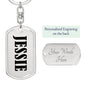 Jessie v01 - Luxury Dog Tag Keychain