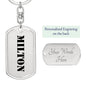 Milton - Luxury Dog Tag Keychain