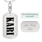 Kari v01 - Luxury Dog Tag Keychain