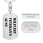 Military Veteran's Aunt - Luxury Dog Tag Keychain