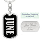 June v02 - Luxury Dog Tag Keychain