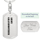 Army Grandmother - Luxury Dog Tag Keychain