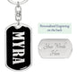 Myra v02 - Luxury Dog Tag Keychain