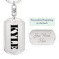 Kyle - Luxury Dog Tag Keychain
