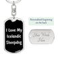 Love My Icelandic Sheepdog v5 - Luxury Dog Tag Keychain