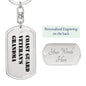 Coast Guard Veteran's Grandma - Luxury Dog Tag Keychain