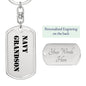 Navy Grandson - Luxury Dog Tag Keychain