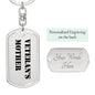 Veteran's Mother - Luxury Dog Tag Keychain