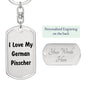 Love My German Pinscher v4 - Luxury Dog Tag Keychain