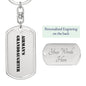 Airman's Granddaughter - Luxury Dog Tag Keychain