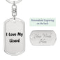 Love My Lizard - Luxury Dog Tag Keychain