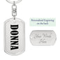 Donna v01 - Luxury Dog Tag Keychain