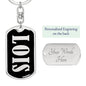 Lois v02 - Luxury Dog Tag Keychain