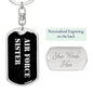 Air Force Sister v2 - Luxury Dog Tag Keychain