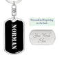 Norman v3 - Luxury Dog Tag Keychain