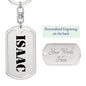 Isaac - Luxury Dog Tag Keychain