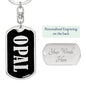 Opal v02 - Luxury Dog Tag Keychain