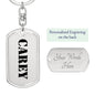 Carey - Luxury Dog Tag Keychain