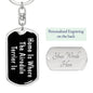 Airedale Terrier's Home v2 - Luxury Dog Tag Keychain