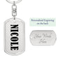 Nicole v01 - Luxury Dog Tag Keychain