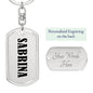 Sabrina v01 - Luxury Dog Tag Keychain