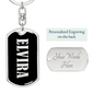 Elvira v02 - Luxury Dog Tag Keychain