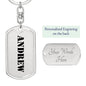 Andrew - Luxury Dog Tag Keychain